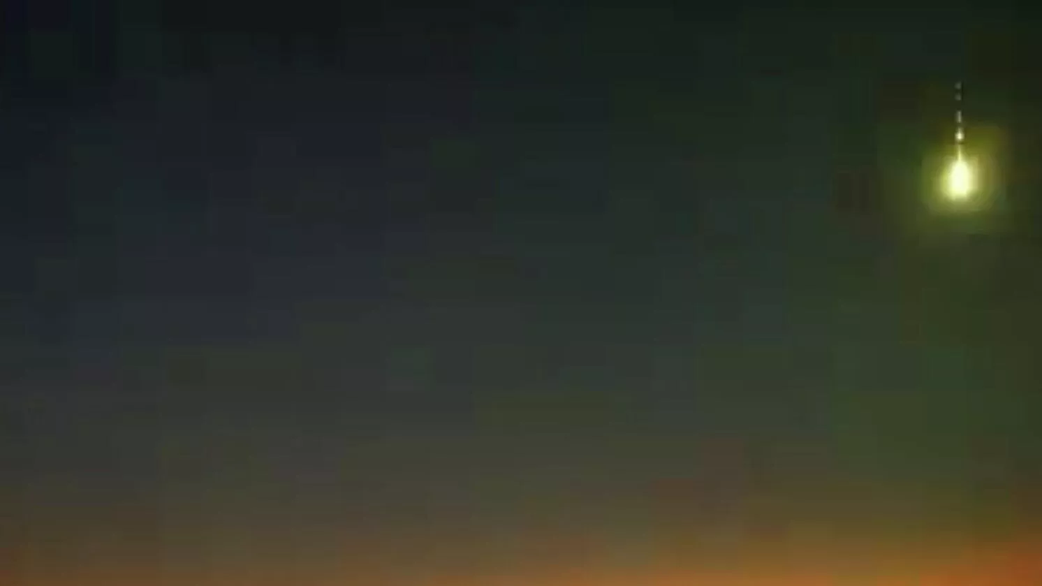 Bright object over Chelyabinsk region sky