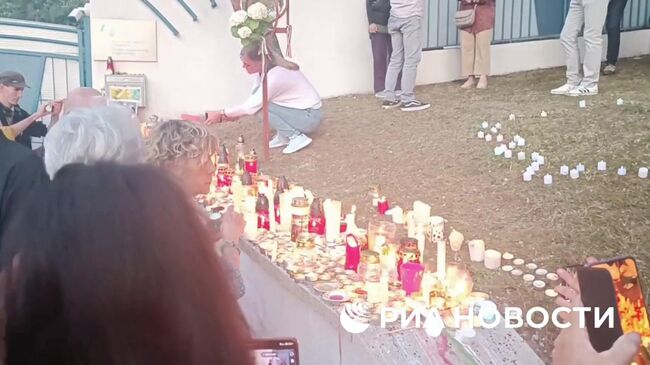 Акция в память об убитом сотрудниками ТЦК венгре в Будапеште