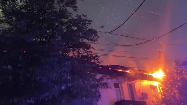 Пожар в здании в Старобельске. 13 июля 2025