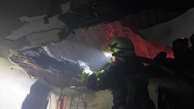 Пожар в здании в Старобельске. 13 июля 2025