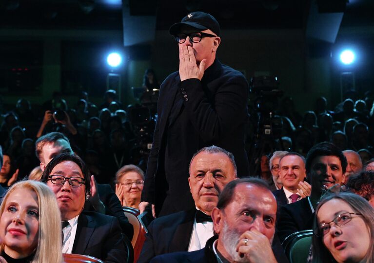 Председатель жюри фестиваля, актер, режиссер Юрий Мороз на торжественной церемонии открытия XXIII Международного фестиваля кинематографических дебютов Дух огня в Ханты-Мансийске