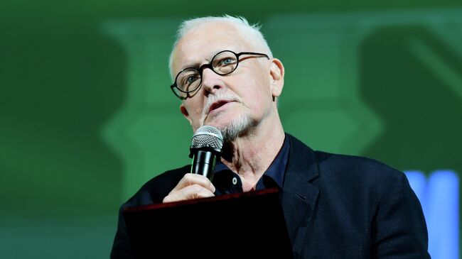Режиссер Юрий Мороз на торжественной церемонии закрытия VIII фестиваля нового российского кино Горький fest в Нижнем Новгороде