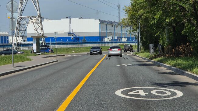 Первая в Москве желтая разделительная разметка в Люблино