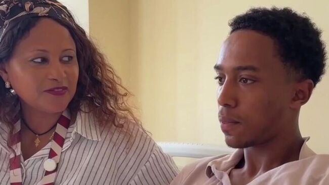 Гимнаст из Эфиопии в Институте Склифосовского