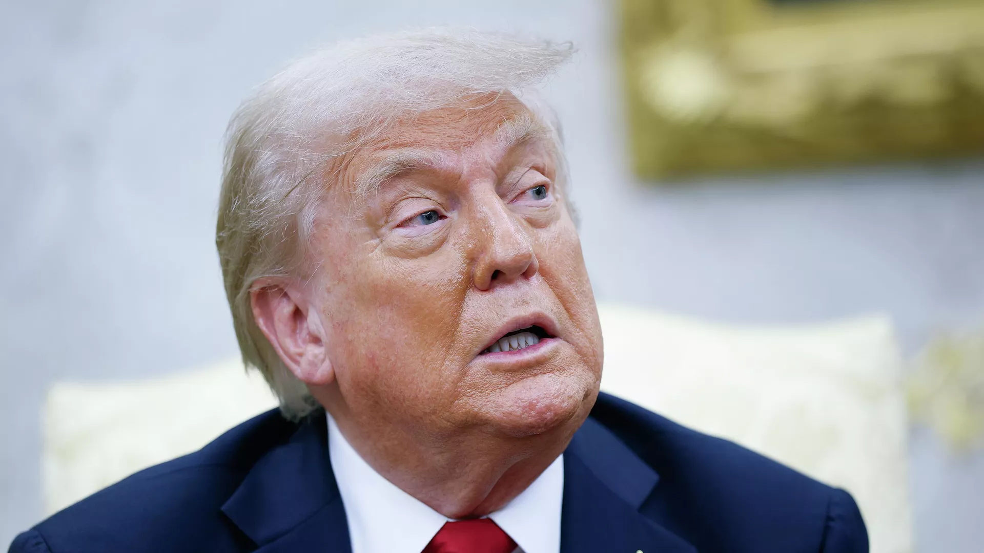 Дональд Трамп во время встречи с Марком Рютте в Вашингтоне - РИА Новости, 1920, 14.07.2025