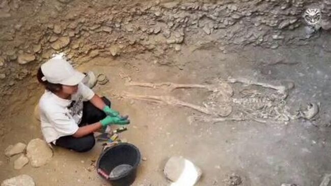 Человеческие останки возрастом 2 тысячи лет, обнаруженные в ходе археологических раскопок в Баткенской области на юге Киргизии