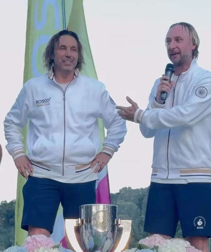 Александр Мостовой и Евгений Плющенко на турнире Bosco Padel Cup в Лужниках