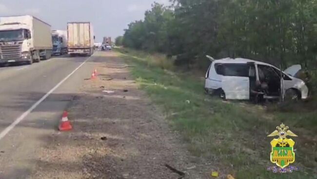 На месте ДТП в Краснодарском крае. Кадр видео