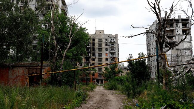 Вид на одну из улиц в Авдеевке