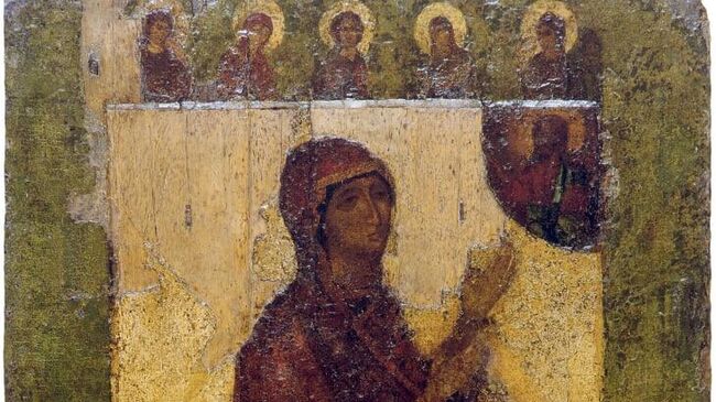 Фрагмент иконы “Богоматерь Боголюбская” Фрагмент иконы “Богоматерь Боголюбская”
