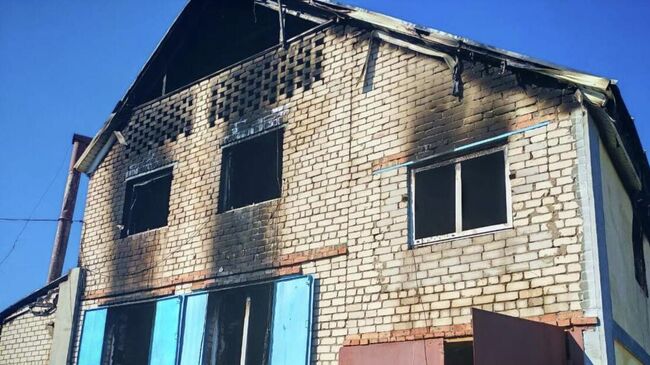 Последствия пожара в частном жилом доме в Волжском районе Самарской области. 19 июля 2025