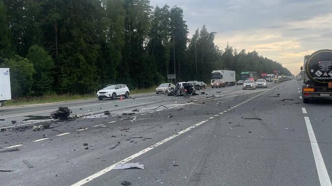 Место ДТП на 265 км автодороги М7 Волга в Ковровском районе Владимирской области