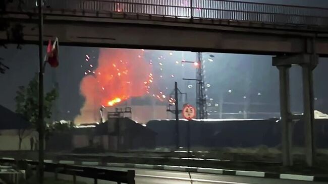 Железнодорожный вокзал в поселке Каменоломни Ростовской области после атаки БПЛА