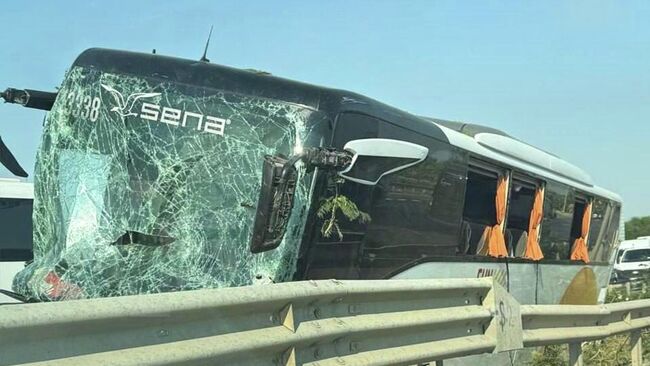 На месте ДТП с участием автобуса с туристами из России в Турции