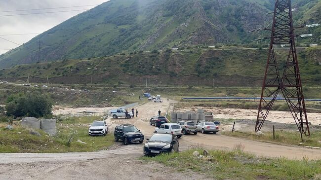 Сход селевых масс по Герхожан-суу в Эльбрусском районе в КБР