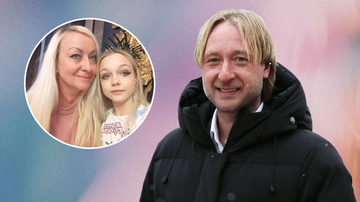 Фигуристка Елена Костылева с мамой и Евгений Плющенко