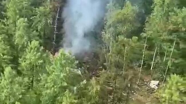 Место крушения самолета Ан-24РВ RA-47315 авиакомпании Ангара в Амурской области