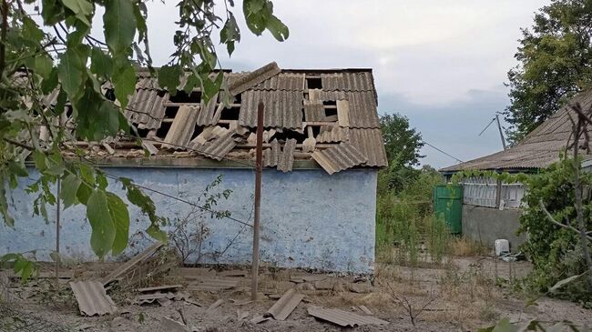 Последствия обстрела Херсонской области со стороны ВСУ