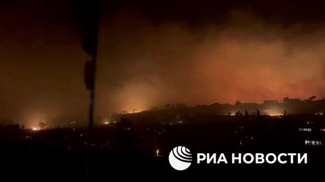 Лесной пожар рядом с кипрским Лимасолом