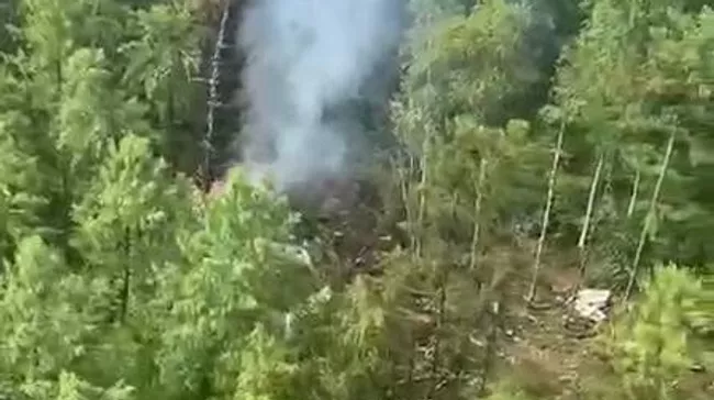 Место крушения самолета Ан-24 авиакомпании Ангара в Амурской области