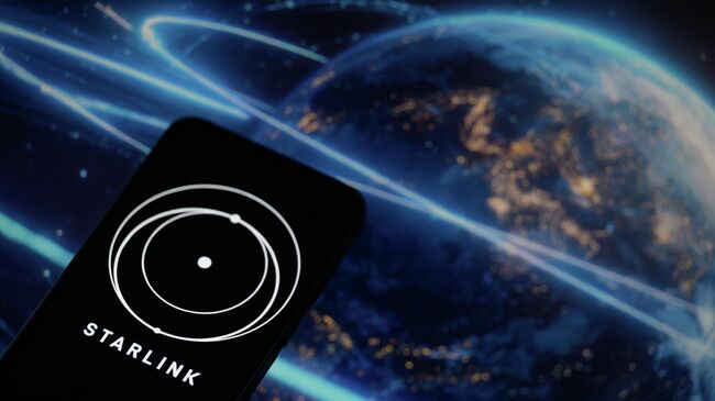 Приложение Starlink на мобильном телефоне