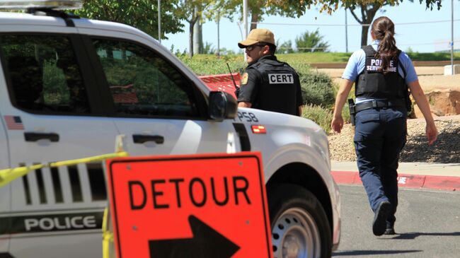 Экстренные службы на месте стрельбы на территории университета в Нью-Мексико. 25 июля 2025