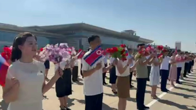 Прибытие первого прямого авиарейса из Москвы в Пхеньян