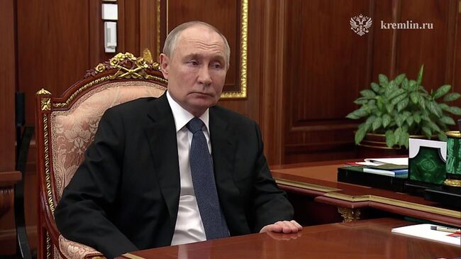Рабочая встреча Путина с губернатором Ставропольского края Владимировым