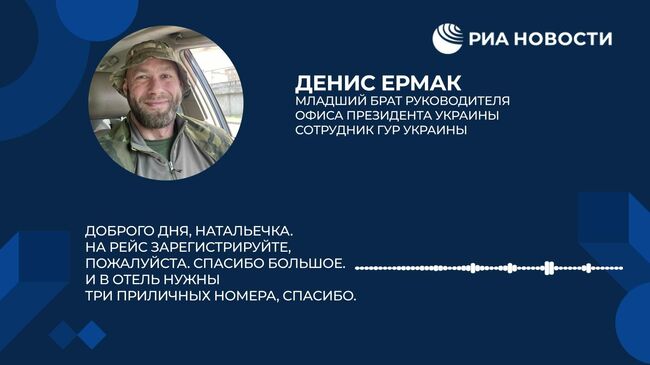 Аудиозапись разговора брата Ермака с помощницей перед поездкой за наркотиками в Афганистан