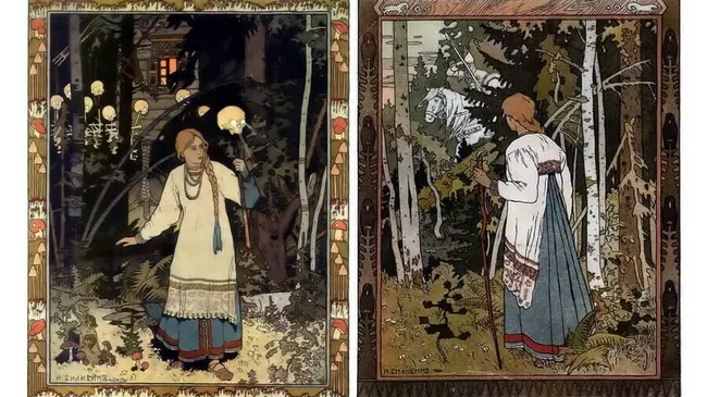 Иллюстрации к сказке Василиса Прекрасная. Художник И.Я. Билибин, 1899–1900 гг