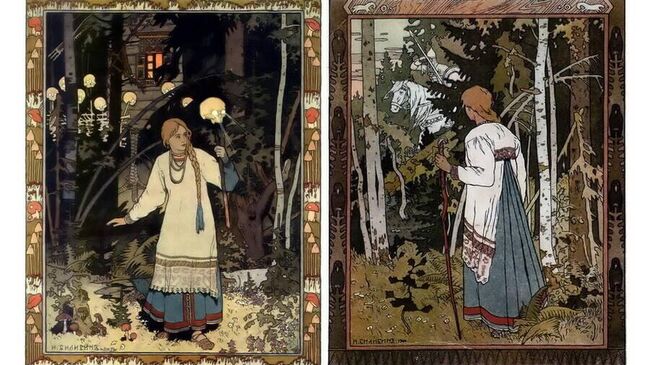 Иллюстрации к сказке Василиса Прекрасная. Художник И.Я. Билибин, 1899–1900 гг