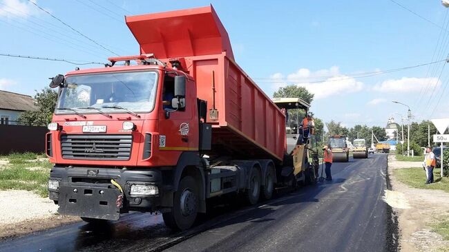 Ремонт дороги в Липецкой области