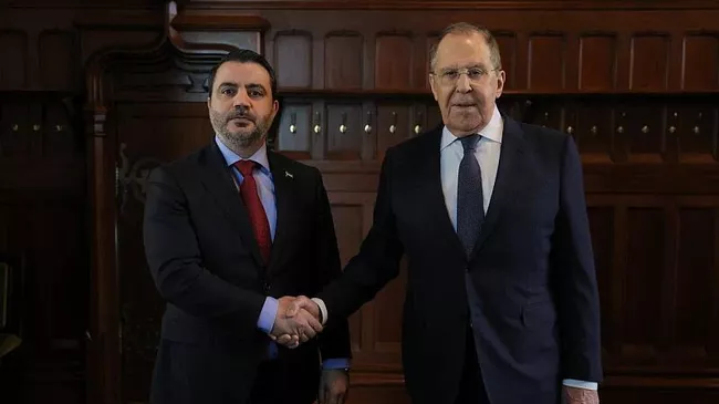 Министр иностранных дел РФ Сергей Лавров и глава МИД Сирии Асаад аш-Шибани во время встречи. 31 июля 2025