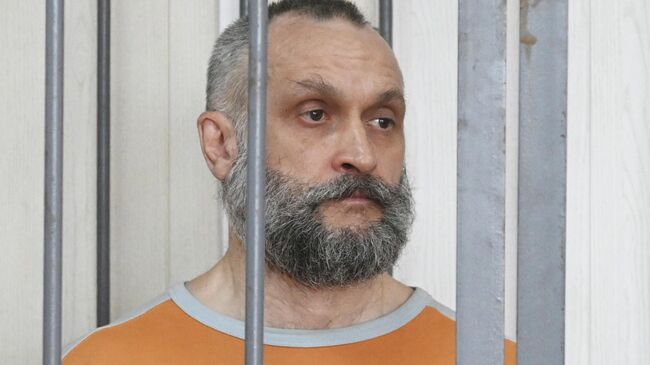 Бывший начальник службы утилизации Главного автобронетанкового управления Министерства обороны России Илья Тимофеев в Московском гарнизонном военном суде. 31 июля 2025