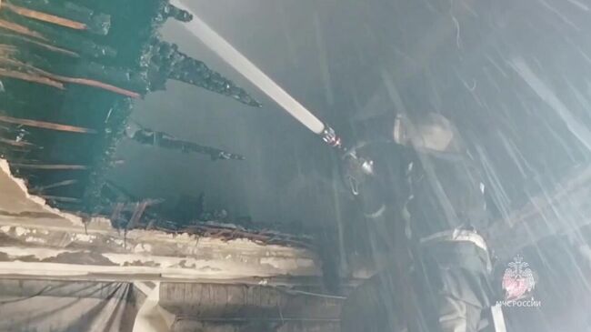 Тушение пожара в Балашихе