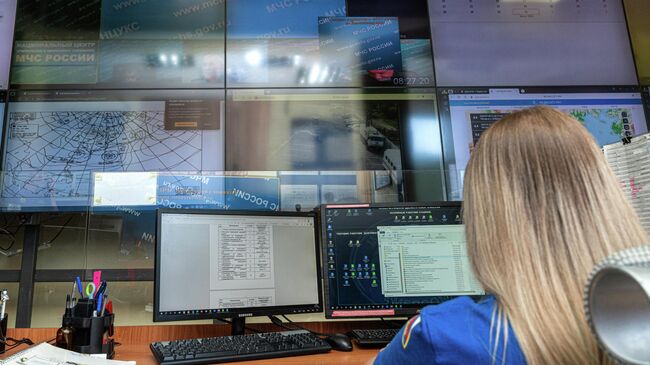 Работа Центра управления в кризисных ситуациях Главного Управления МЧС России в Петропавловске-Камчатском