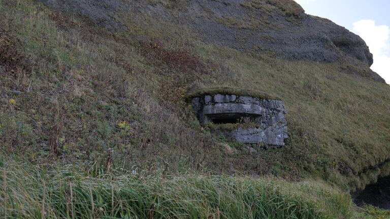 Остров Шумшу, где создается военно-исторический мемориальный комплекс, посвященный Великой Отечественной войне и музей под открытым небом