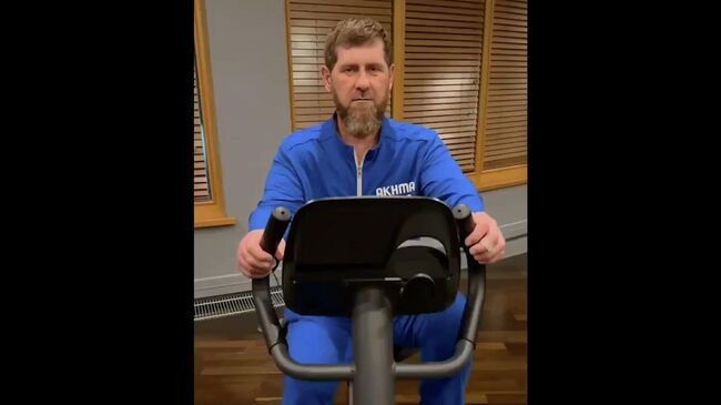 Кадры с тренировки Рамзана Кадырова