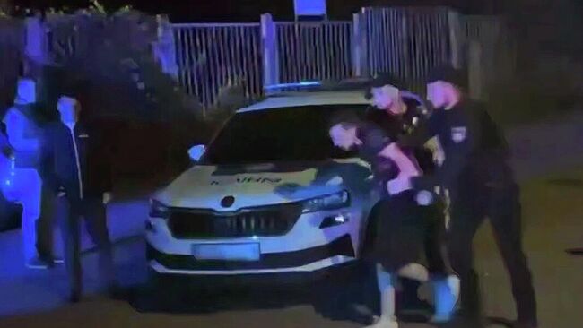 Задержание на акции протеста против ТЦК в Виннице. Кадр видео из соцсетей