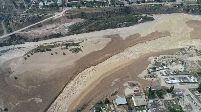 Последствия схода селевого потока в Кабардино-Балкарии
