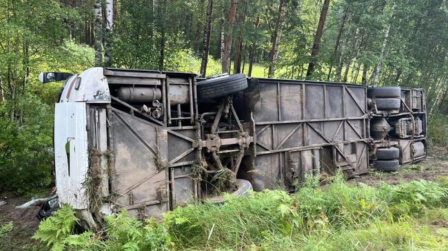 На месте ДТП с автобусом в Мордовии