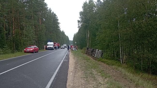 На месте ДТП с автобусом в Мордовии