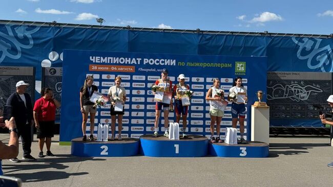 Екатерина Евтягина стала победительницей гонки с общего старта свободным стилем на 20 км на чемпионате России по лыжероллерам