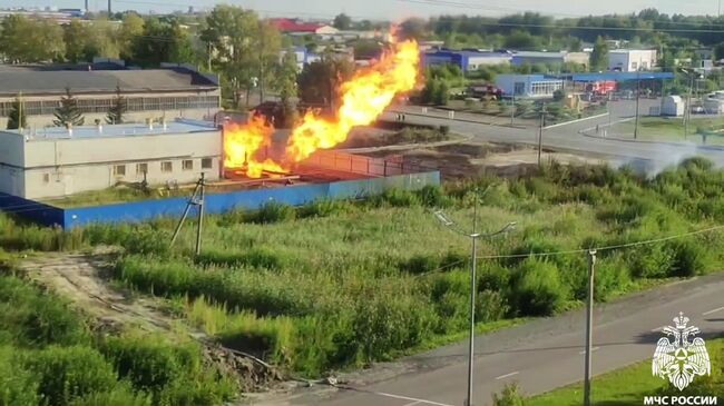 Пожар на газораспределительной подстанции в Кургане