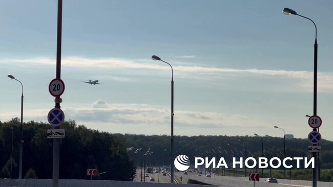 Самолет, на котором прилетел спецпосланник Трампа Уиткофф