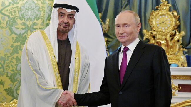 Владимир Путин и Мухаммед бен Заид Аль Нахайян