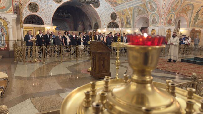 Панихида в храме Христа Спасителя по погибшим мирным гражданам Южной Осетии, а также защищавшим ее от атаки Грузии миротворцам и военнослужащим. 8 августа 2025