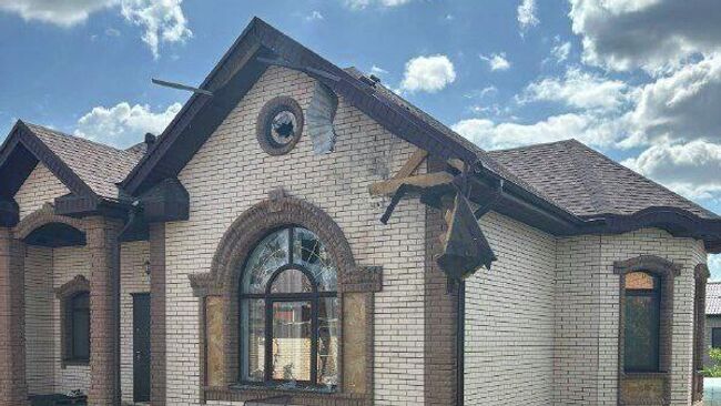 Последствия удара ВСУ по частному дому в Белгороде. 13 августа 2025
