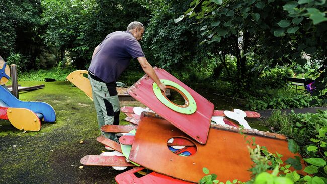 Обустройство детской площадки на улице Чкалова в Химках