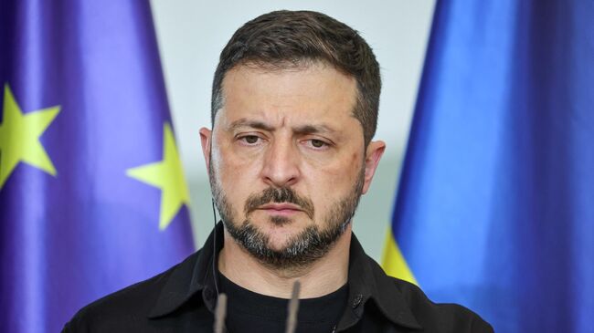 Владимир Зеленский после онлайн-встречи европейских лидеров с президентом США Дональдом Трампом в Берлине. 13 августа 2025